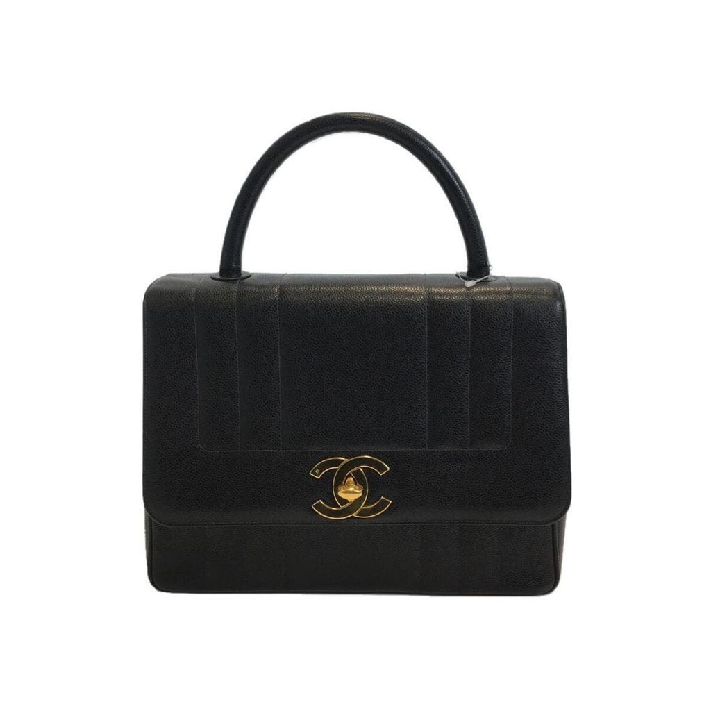 กระเป๋าถือ CHANEL Coco Mademoiselle Caviar มือสอง สีดํา ส่งตรงจากญี่ปุ่น
