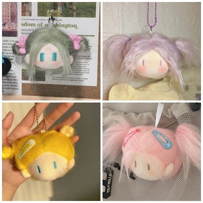 พวงกุญแจ จี้ตุ๊กตาการ์ตูนน่ารัก สีม่วง แบบสร้างสรรค์ เหมาะกับของขวัญวันเกิด