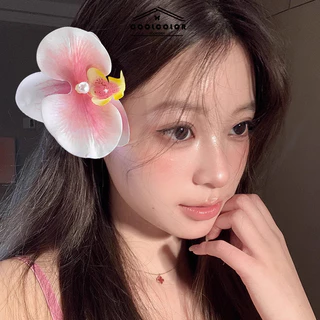ในไทย💖กิ๊บติดผมรูปกล้วยไม้ดอกไม้ใส่สวยๆเหมาะกับซัมเมอร์วันสงกรานต์สําหรับผู้หญิง.coolcolor.th-COD