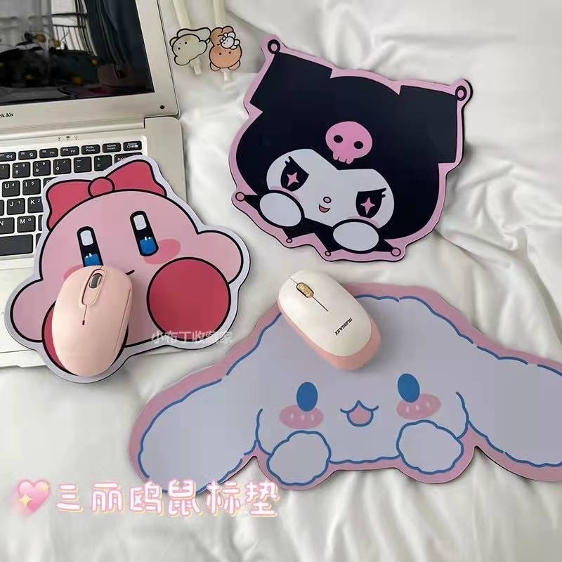 Kuromi แผ่นรองเมาส์ซิลิโคน Cinnamoroll แผ่นรองเมาส์ ลายการ์ตูนน่ารัก สําหรับคอมพิวเตอร์ สํานักงาน