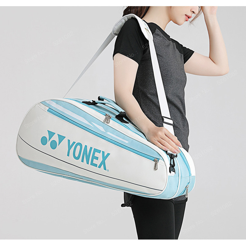 ใหม่ YONEX กระเป๋าไม้แบดมินตัน หนัง PU กันน้ํา 3 ช่อง 2024