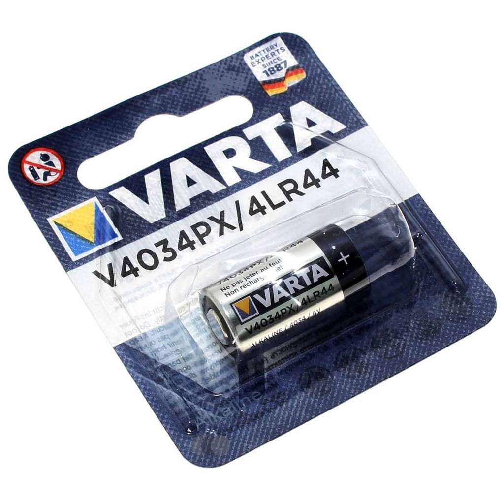 Varta 4LR44 6โวลต์ (1ชิ้น) แบตเตอรี่อัลคาไลน์ในแพ็คตุ่ม Varta V 4034PX 4LR44 A476 V4034PX