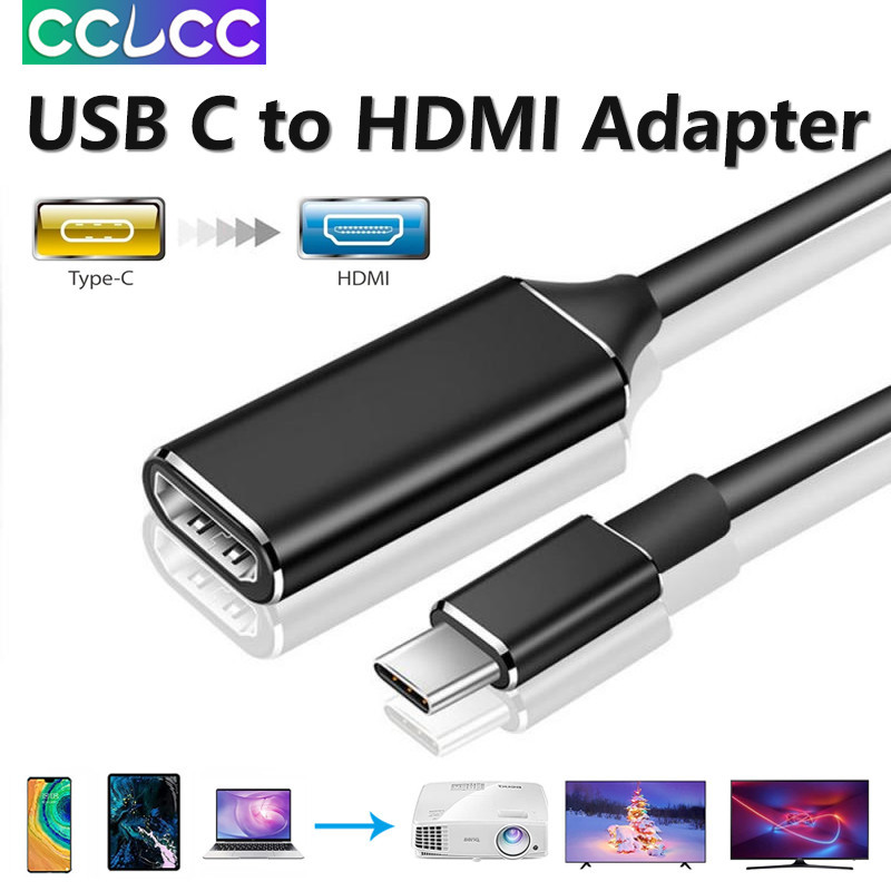 Cclcc อะแดปเตอร์แปลงเสียงวิดีโอ USB C Type C Thunderbolt 4 3 เป็น HDMI สําหรับ Samsung Galaxy S24 S2