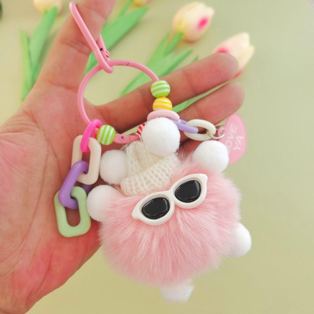 พวงกุญแจคู่รัก WENNY, จี้ผมกระต่าย Elf Rex แฟชั่น Kawaii, เครื่องประดับกระเป๋าตุ๊กตาคนรัก Diy