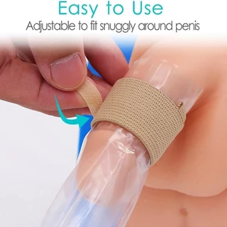 Aswell Men Catheter Supplies,Reusable Elastic Male External Catheter Kit, No Leaking Adjustable Male Catheter Fixer