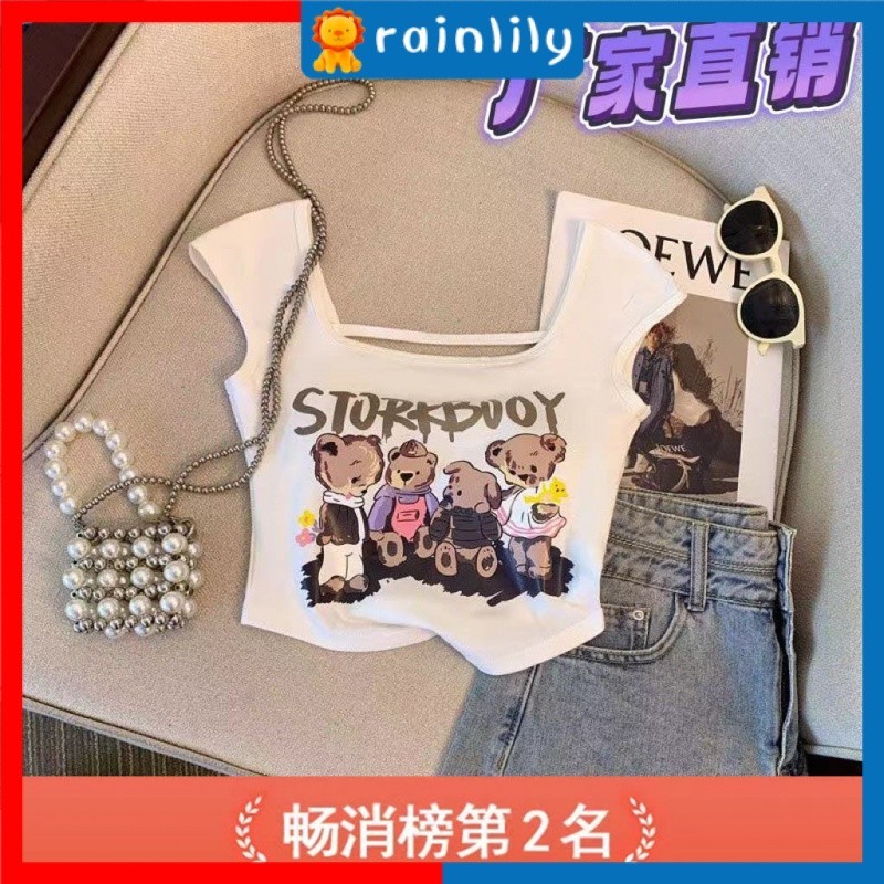 เสื้อกล้าม ผ้าเรยอน พิมพ์ลายการ์ตูน ขนาดใหญ่ เหมาะกับฤดูร้อน สําหรับเด็กผู้หญิง 2024