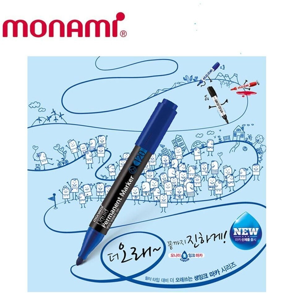 Monami SigmaFlo ปากกามาร์กเกอร์ถาวร Bullet Tip 120 / Chisel Tip 121