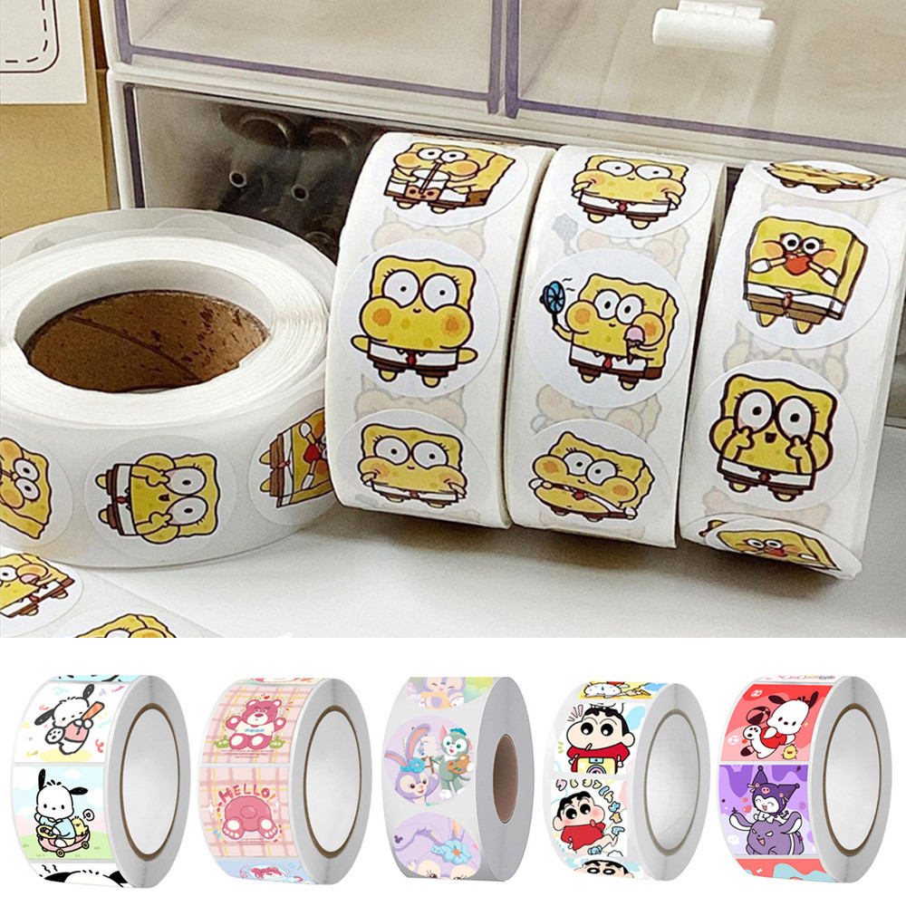 สติกเกอร์ ลายการ์ตูนน่ารัก ขนาดเล็ก สําหรับตกแต่ง DIY จํานวน 500 ชิ้น