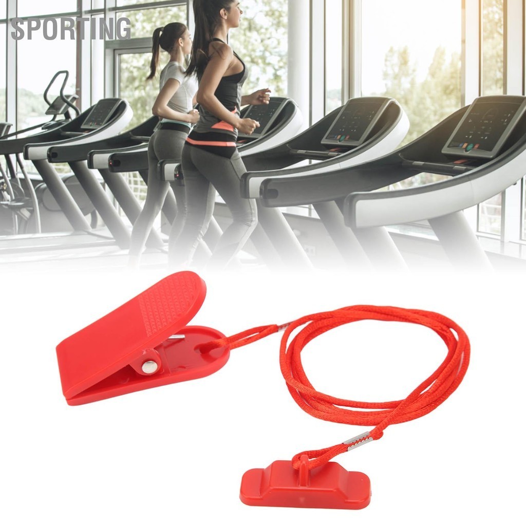 Sporting 2PCS ลู่วิ่ง Universal Safety Key Running Machine แม่เหล็กลู่วิ่ง สี่เหลี่ยมผืนผ้าสีแดง