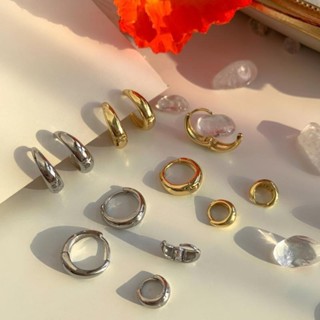 ต่างหูห่วง 6/10/12 มม. ชุบเงิน กอดกว้าง โกธิค ห่วง สําหรับผู…