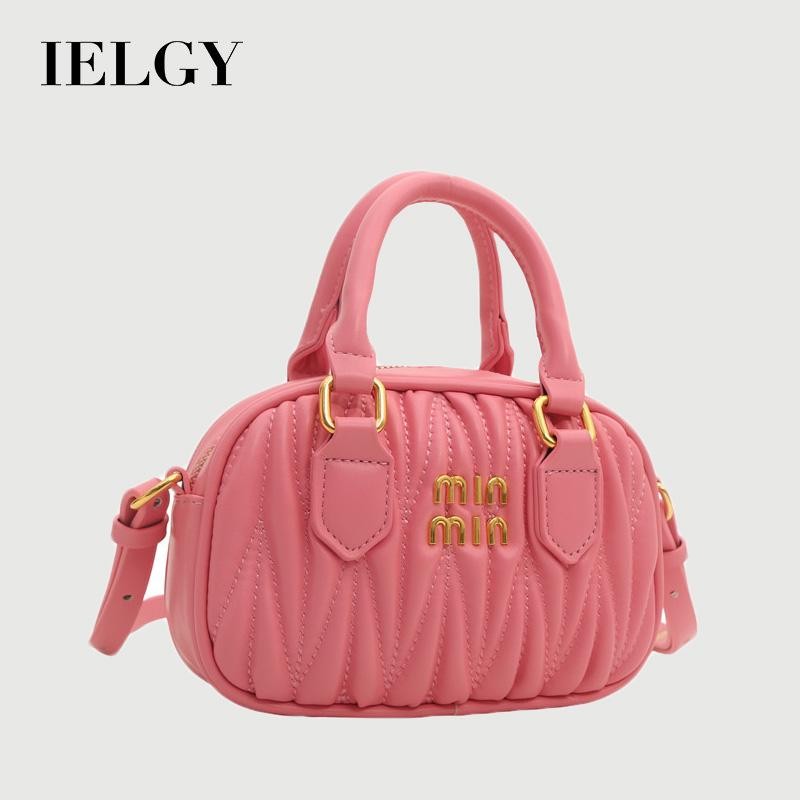 IELGY สไตล์ตะวันตกปักด้ายหมอนกระเป๋าเกาหลีรุ่นอินเทรนด์ไหล่ข้างเดียว ผู้สื่อสาร แบบพกพากระเป๋าหญิงแฟชั่น
