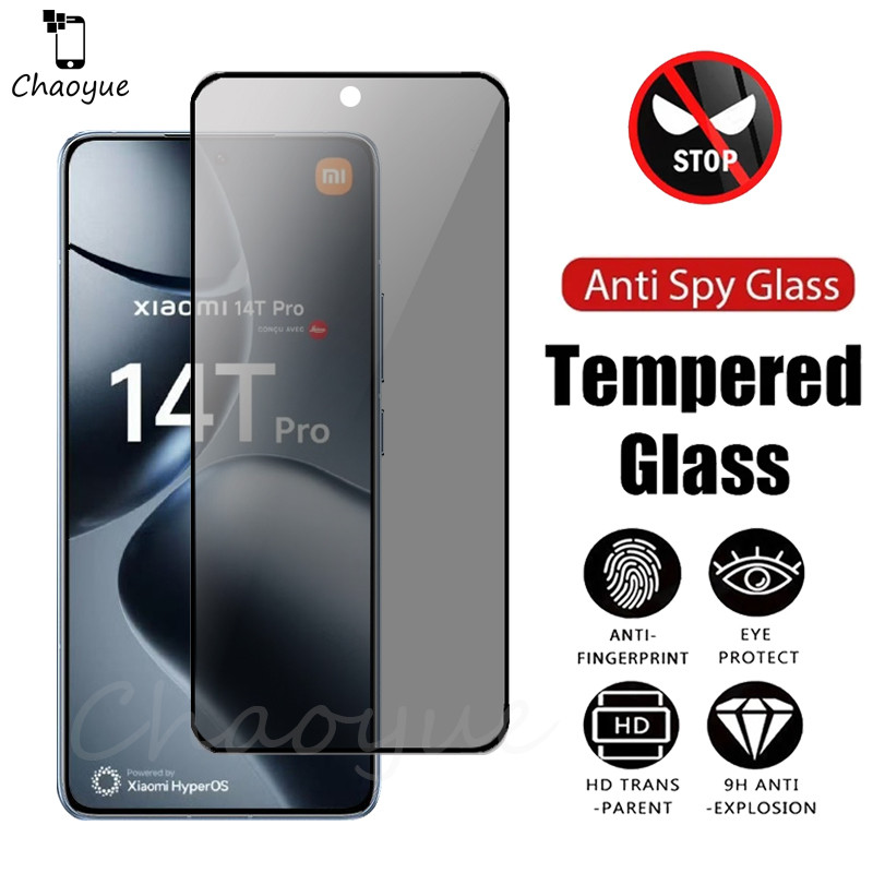 ฟิล์มกระจก เต็มจอ สำหรับ กันมองกันเสือก 9H รุ่น Xiaomi 14T 13T 12T 11T POCO X7 X6 X5 X4 M7 M6 M5 M5s