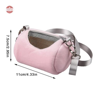 Adachoi หนูแฮมสเตอร์ Carrier กระเป๋า Cross Body Bag การออกแบบกระบอกปฏิบัติ House Travel แบบพกพากระรอกที่มองเห็นได้ตาข่ายกรงสัตว์เลี้ยง TH