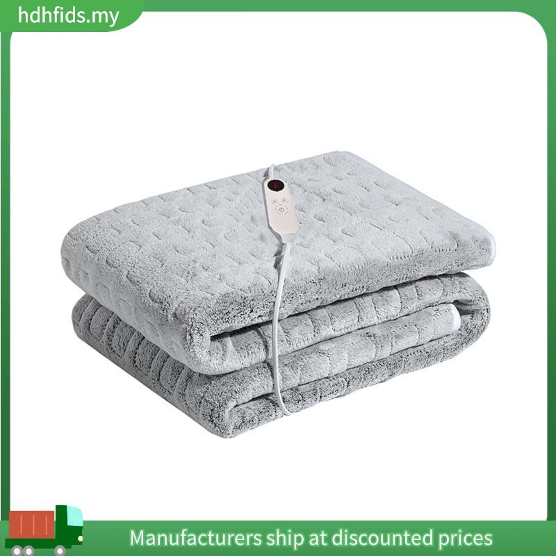 ผ้าห่มไฟฟ้าหนาเครื่องทําความร้อนเครื่องอุ่นร่างกายเดี่ยว 152X127 ซม. Thermostat Timing ผ้าห่มไฟฟ้า E