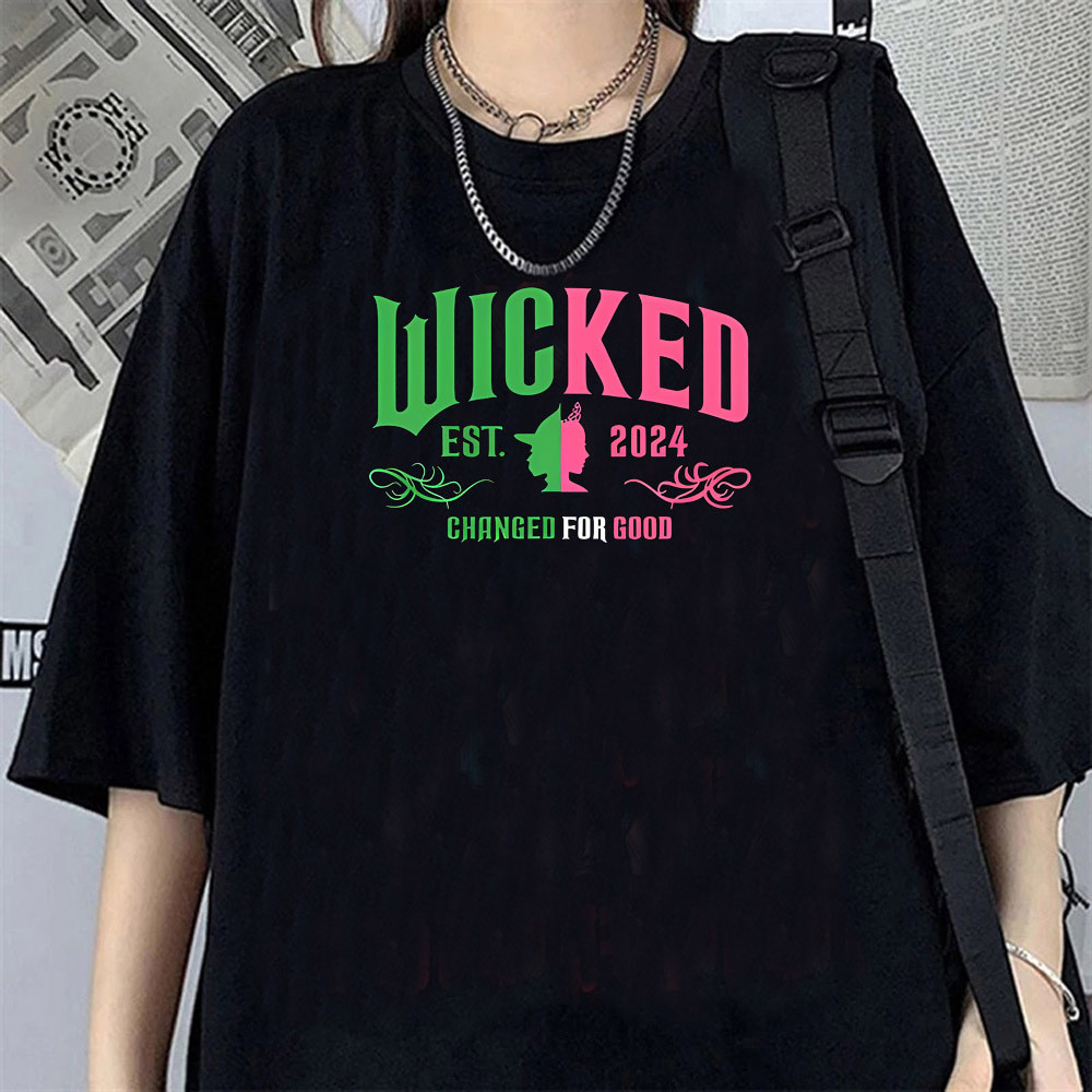Wicked t เสื้อวัยรุ่นสบาย Psychedelic Breathable Pastel เสื้อ Breathable ความงาม Grunge kawaii คลาสสิก hip hop