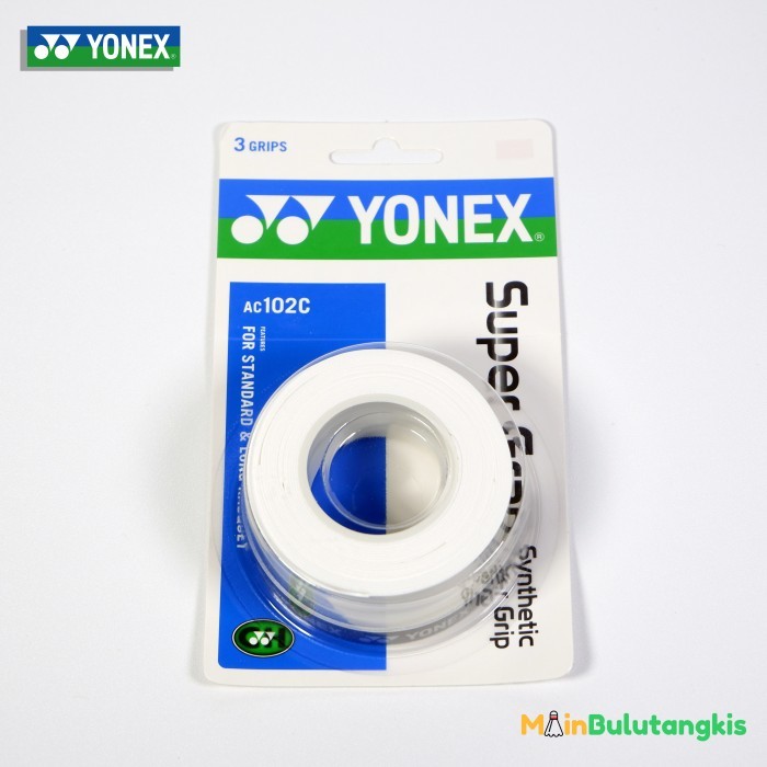 ด้ามจับไม้แบดมินตัน / YonexSP AC 102 EX 3 Super Grip Original Grip - สีขาว