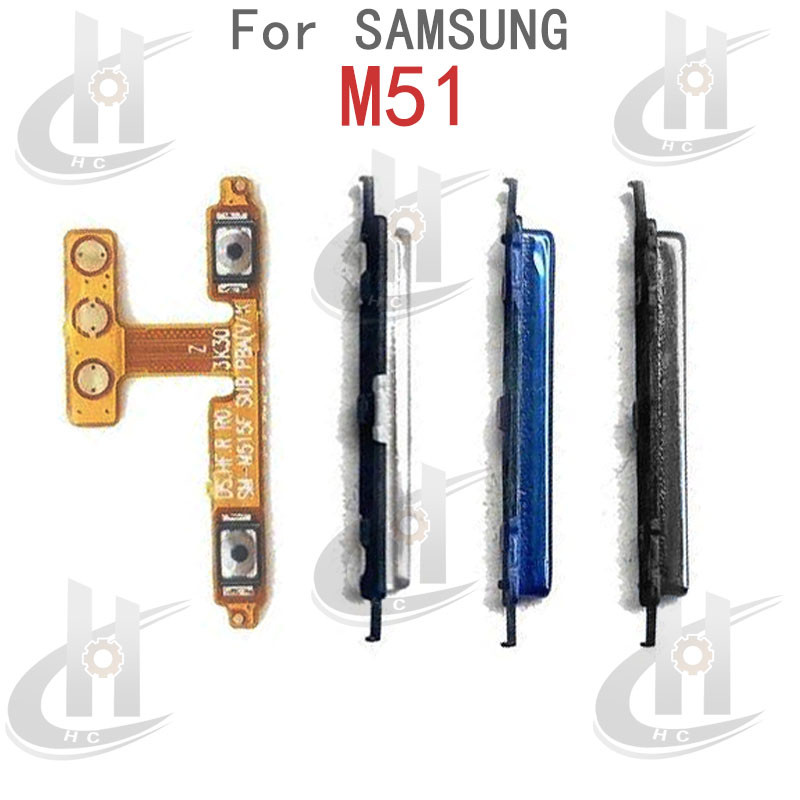 สําหรับ Samsung Galaxy M51 M515 SM-M515 ปุ่มปรับระดับเสียง Flex Cable ปุ่มปิดระดับเสียง ปุ่มขึ้นและลง อะไหล่ทดแทน