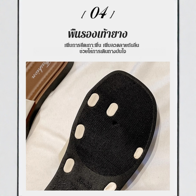 รองเท้าแตะหนังแท้แบบคีบนิ้วโป้ง รองเท้าแตะสตรีหนังแท้ รองเท้าแตะหนังแท้ปรับสรีระ สวมใส่ง่าย สุขภาพเท้า กันลื่นเกรดพรีเมี