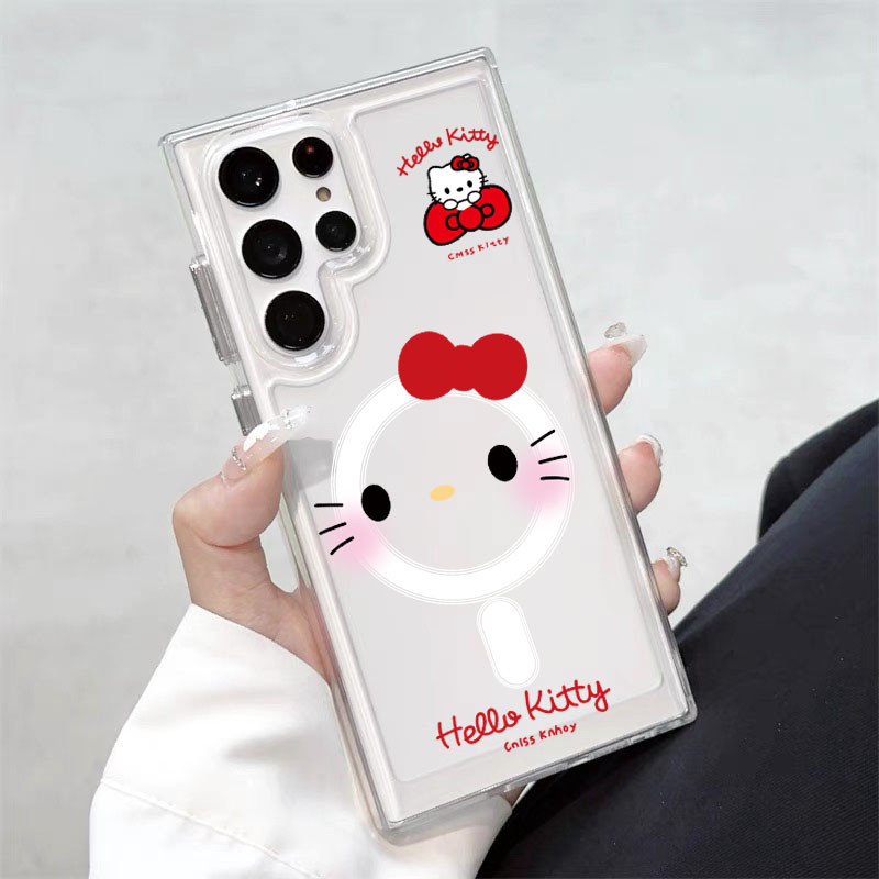 เคส แม่เหล็ก ชาร์ตได้ For Samsung A07 A17 A37 A57 S25ultra S26 S23 S24 S25 Ultra FE A26 A36 A56 A16 A55 เคสใส ลายการ์ตูน