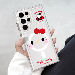 เคส แม่เหล็ก ชาร์ตได้ For Samsung A07 A17 A37 A57 S25ultra S26 S23 S24 S25 Ultra FE A26 A36 A56 A16 A55 เคสใส ลายการ์ตูน