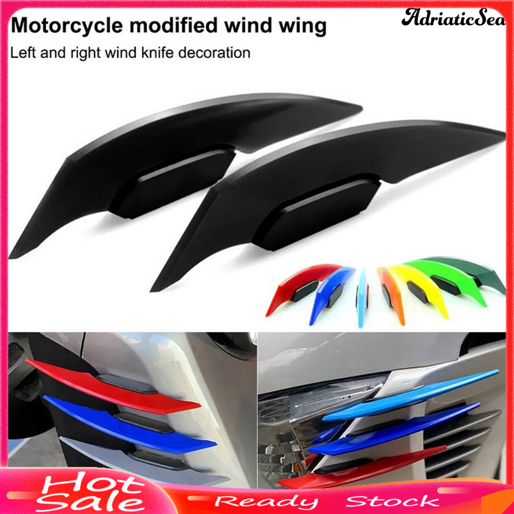 [COD]✌1คู่รถจักรยานยนต์ วิงเล็ท คงที่ปีกสปอยเลอร์สําหรับรถมอเตอร์ไซด์จักรยานไฟฟ้าติดตั้งง่ายมีสไตล์สากลที่มั่นคงรถจักรยานยนต์ปีก