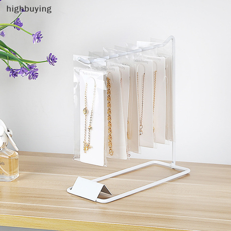 [highbuying] ชั้นวางเครื่องประดับ ต่างหู สร้อยคอ แบบเหล็ก สําหรับตกแต่งบ้าน พร้อมส่ง