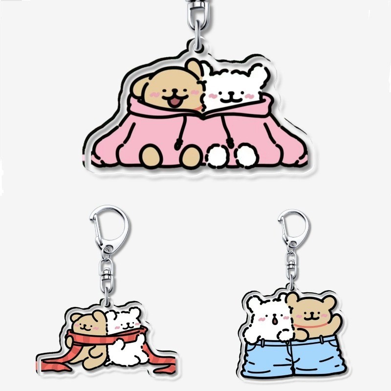 Maltese KeyChain ผู้ชายอะนิเมะ Key Chain ผู้หญิงอะคริลิครถคอสเพลย์ญี่ปุ่นแหวนจี้ Party โทรศัพท์ Charm เด็กเพื่อนของขวัญ