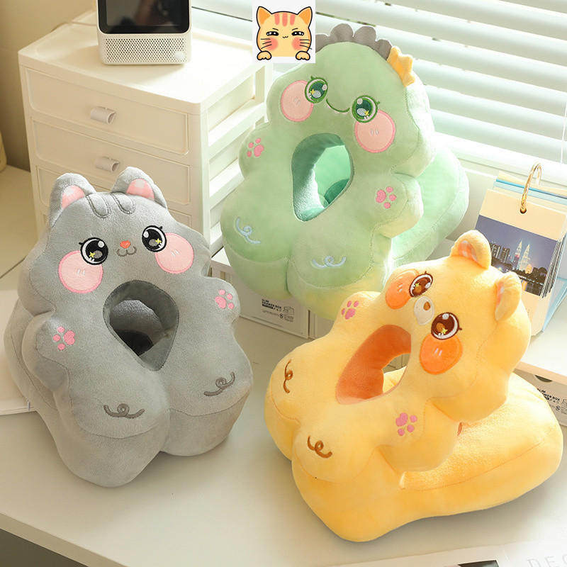 Bct ✨ราคาถูกที่สุด✨หมอนตุ๊กตานุ่ม รูปการ์ตูนแพนด้า หมู ไดโนเสาร์ แมวน่ารัก สะดวกสบาย หลายสไตล์ สําหรับงีบหลับ สํานักงาน