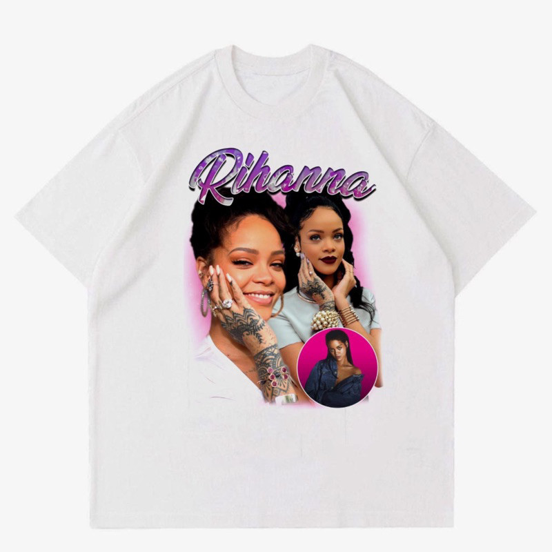 แฟชั่นใหม่ เสื้อยืด พิมพ์ลาย Rihanna VINTAGE | เสื้อยืด พิมพ์ลาย Rihanna | เสื้อยืด ลาย Rihanna