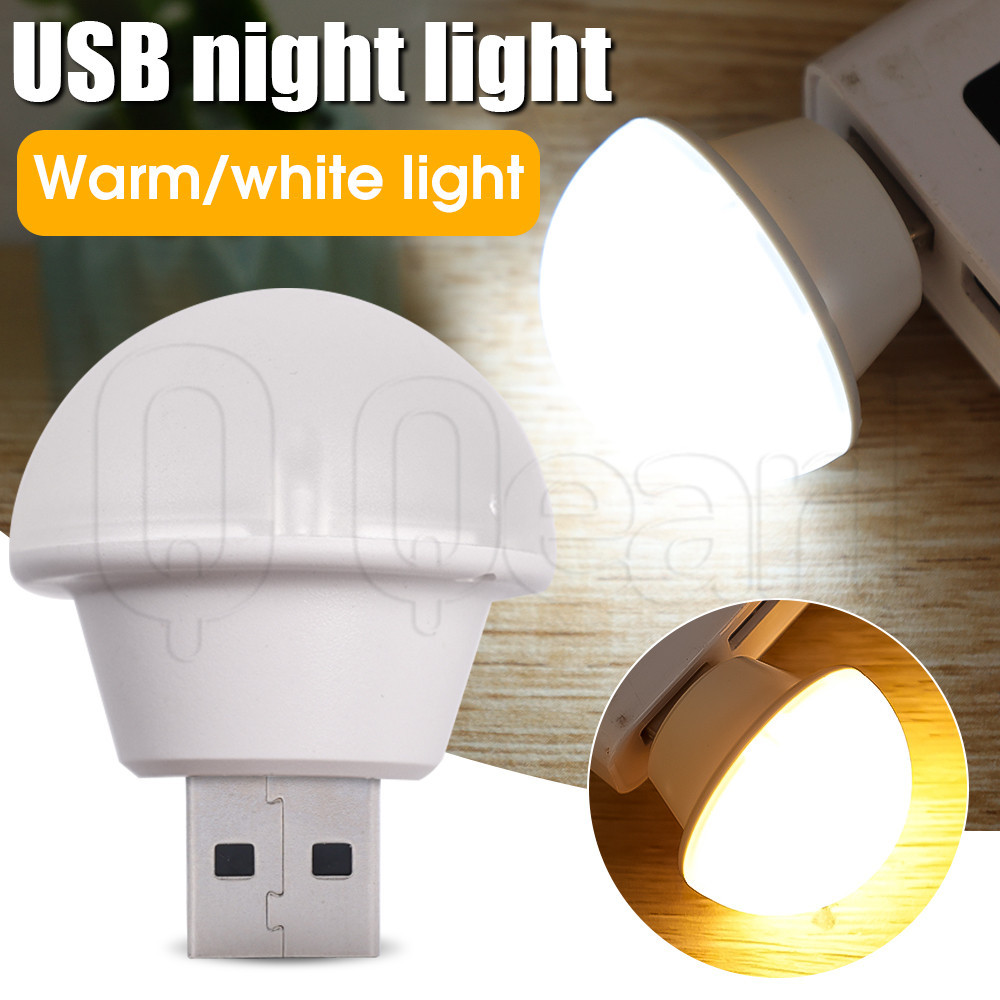 หลอดไฟ LED 5V 1W สว่างมาก ขนาดเล็ก โคมไฟอ่านหนังสือ ถนอมสายตา - โคมไฟชาร์จมือถือ คอมพิวเตอร์ - โคมไฟนอน ประหยัดพลังงาน ทรงกลม - USB Plug and Play ไฟกลางคืน ขนาดเล็ก