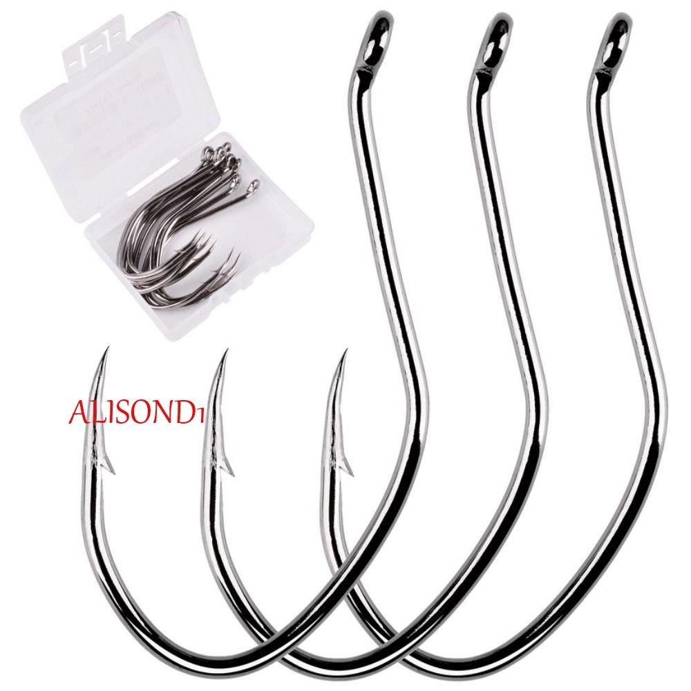 Alisond1 ตะขอเบ็ดตกปลา จิ๊กเบต ปลาคาร์พ ตะขอวงกลม คม ชุดตะขอเบ็ดตกปลา มัสตาด เหยื่อ Pesca สด เหยื่อบิน อุปกรณ์ตกปลา หนาม ปลา