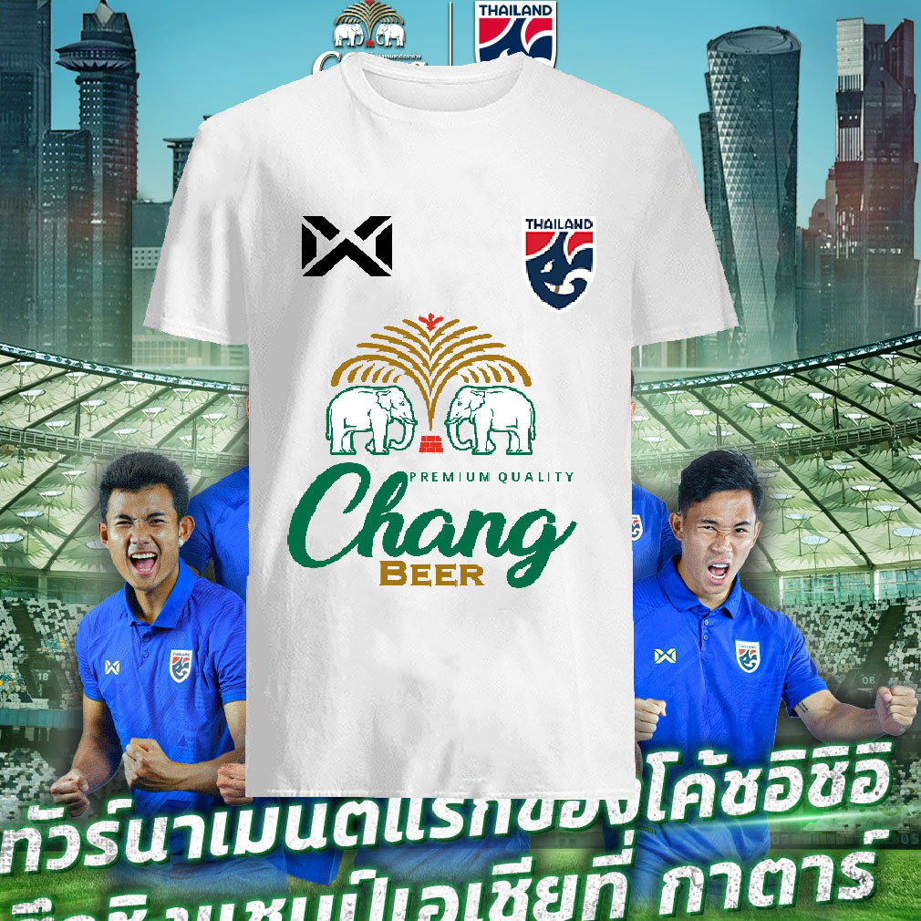 เสื้อยืดช้างศึกทีมชาติไทย แฟชั่นสบาย ๆ เบียร์ช้างเสื้อยืด
