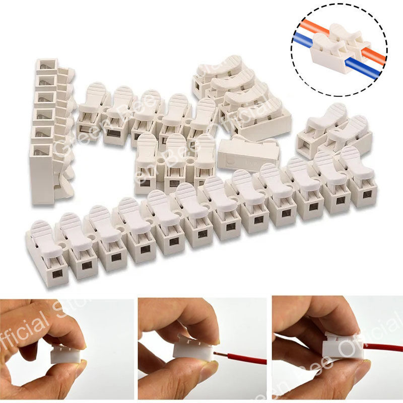 ขั้วต่อสายไฟ 2ชิ้น/แพ็ค  ข้อต่อสายไฟ ลูกเต๋าต่อสายไฟแบบกด Terminal Connector – โปรปัง