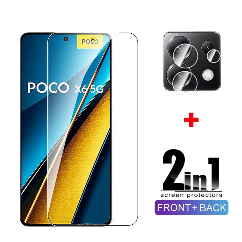 Poco M6 Pro 5G กระจกนิรภัย แบบเต็มจอ สําหรับ Xiaomi POCO M6 Pro F5 F4 X3 Pro ตัวป้องกันหน้าจอ และตัวป้องกันกล้อง