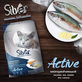 Silver อาหารแมวเม็ด เกรดพรีเมี่ยม ซิลเวอร์ โซเดียมต่ำ ขนสวย สุขภาพดี ถุงบรรจุจากโรงงาน 1 kg