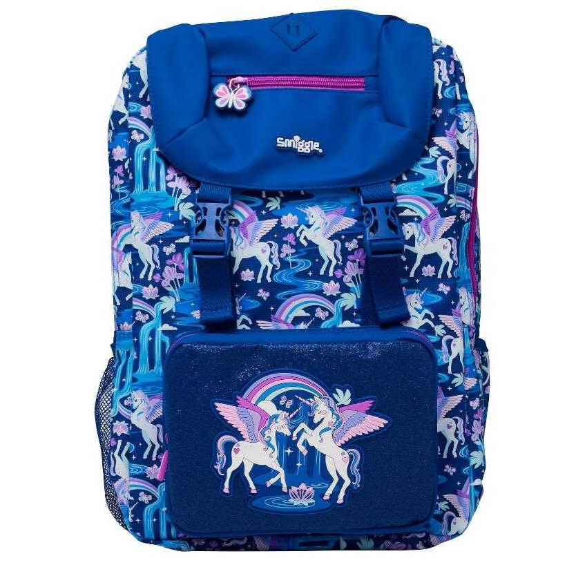 พร้อมส่ง Smiggle Better Together Attach Foldover Backpack กระเป๋าเป้ขนาด 22 L ลาย 22L- Blueเพรชม้าบิน พร้อมส่งในไทย