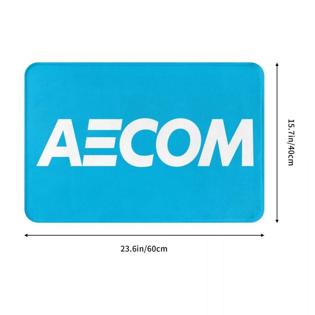 AECOM โลโก้ห้องน้ํา Flannel พรมปูพื้นห้องน้ําห้องส้วมแผ่นกันลื่นโต๊ะกาแฟประตูแผ่นพื้นดูดซับ Quick-Dr