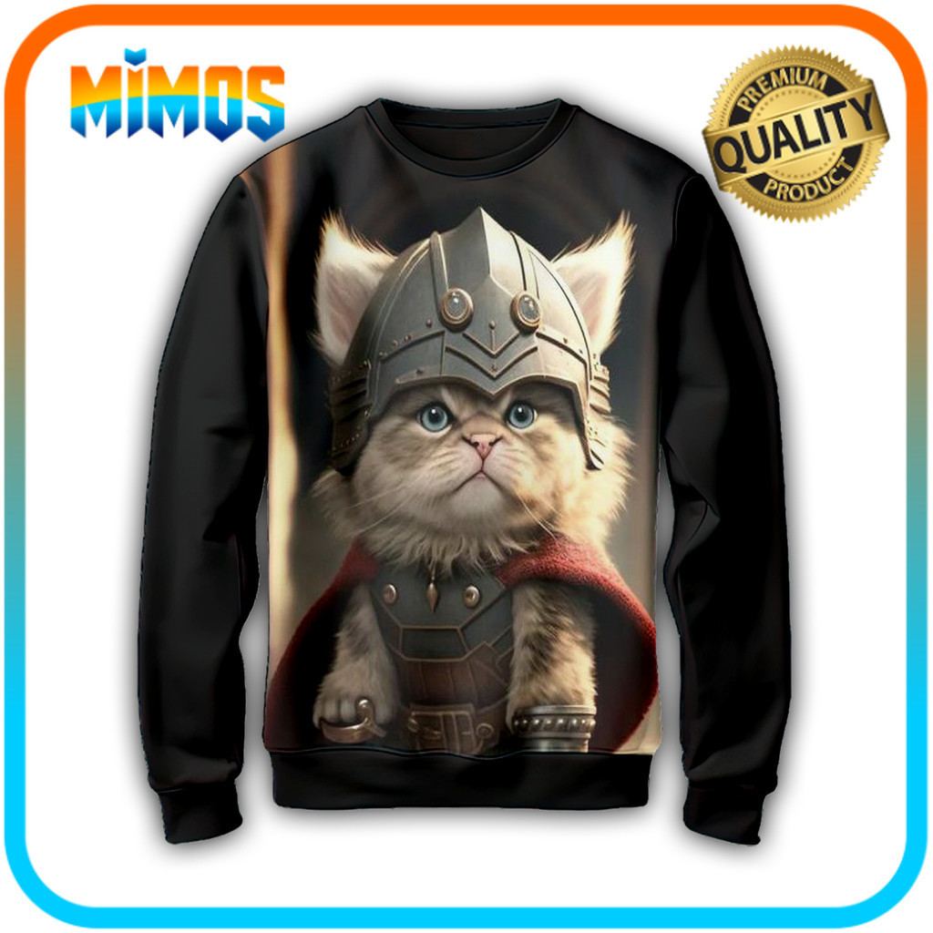 3D การ์ตูน TV Animation Cat Hero เสื้อกันหนาว 02MM001 _SW สําหรับอายุ 1-12 ปี