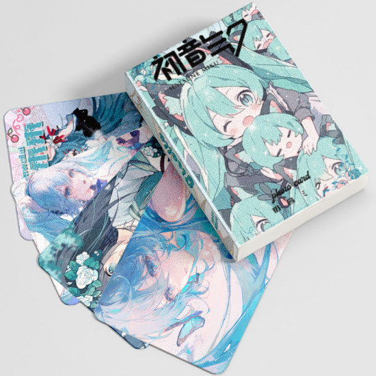 50pcs Hatsune Miku เลเซอร์โฮโลแกรม Photocards การ์ตูนภาพ Melody Haikyuu Kuromi Pochacco ภาพน่ารัก Lomo การ์ด HOLOGRAPHIC โปสการ์ด SX - รูปที่ 3