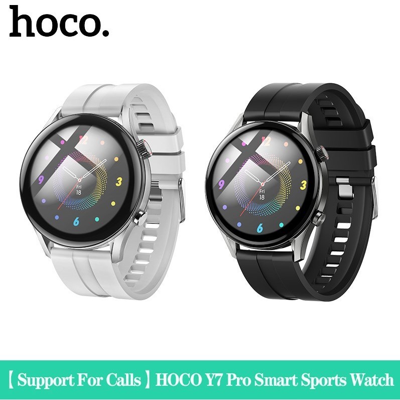 【รองรับการโทร】HOCO Y7 Pro นาฬิกาข้อมือสมาร์ทวอทช์ หน้าจอสัมผัส 1.39 นิ้ว IP67 กันน้ํา บลูทูธ 5.0 รองรับการตรวจจับอัตราการเต้นของหัวใจ 22 ภาษา สําหรับสมาร์ทโฟนทุกรุ่น