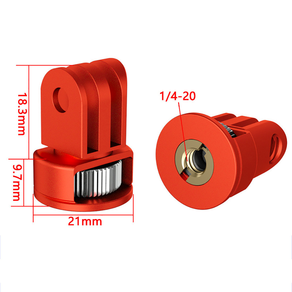 Feichao อะแดปเตอร์ขาตั้งกล้อง หมุนได้ 360 องศา 1/4 นิ้ว สําหรับ GoPro Hero 12 11 10 9 8 Insta360 One