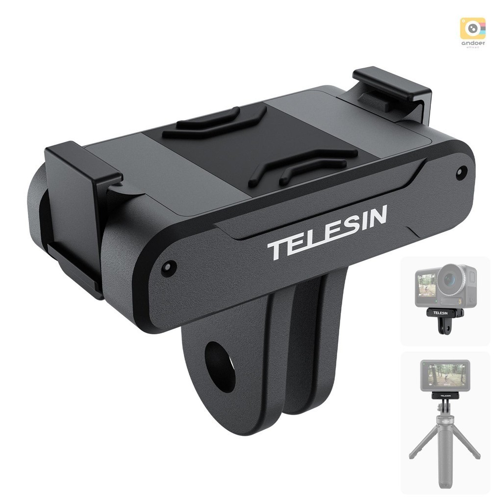 Telesin OA-TPM-T04 อุปกรณ์เมาท์ขาตั้งแม่เหล็ก ปลดเร็ว สําหรับกล้องแอคชั่น กล้องโลหะ พร้อมอะแดปเตอร์กล้องกีฬา เข้ากันได้กับ Action 4/3