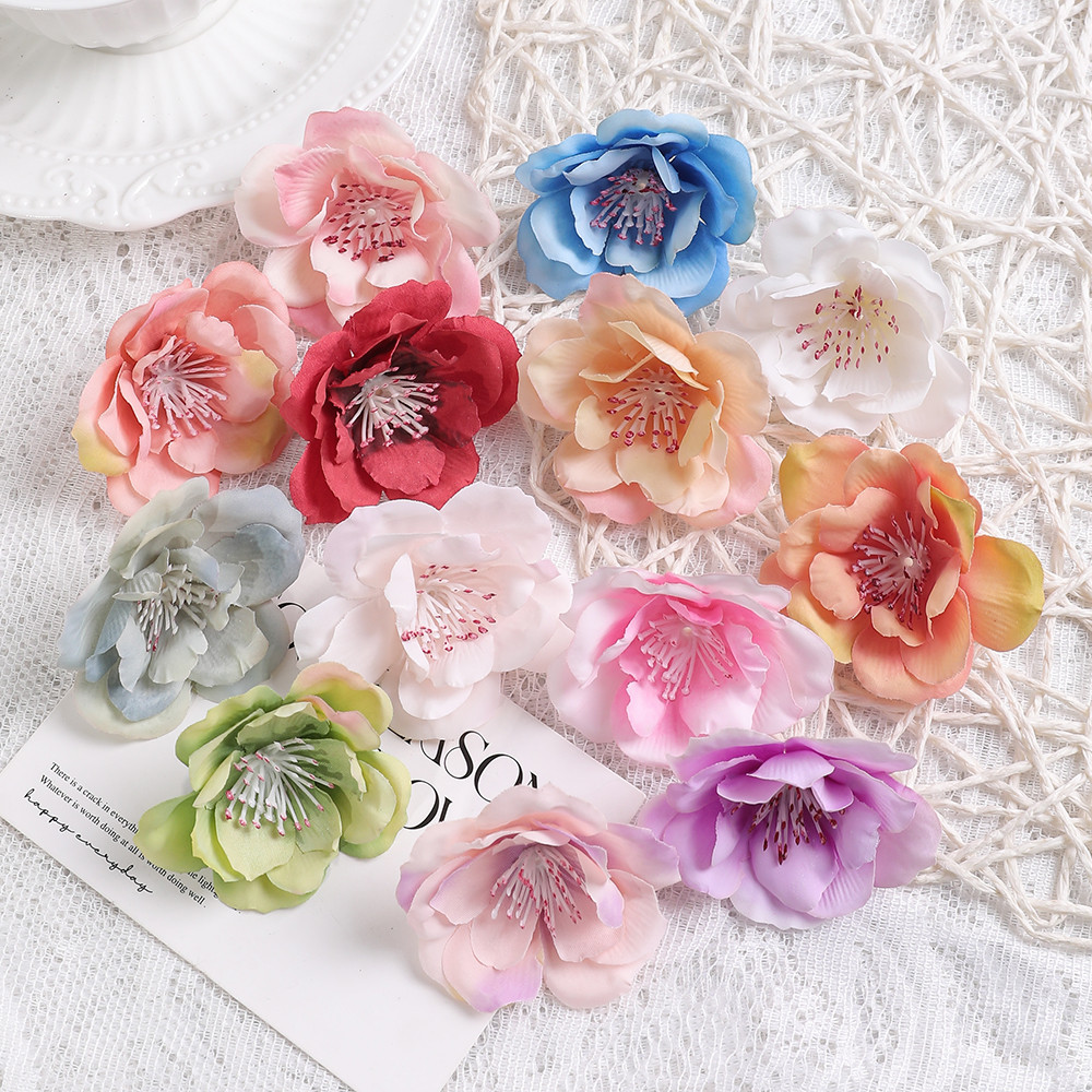 ดอกโบตั๋นประดิษฐ์ ดอกไม้ปลอม สําหรับตกแต่งบ้าน งานแต่งงาน เค้ก สวน DIY เจ้าสาว พวงหรีด อุปกรณ์งานฝีมือ ของขวัญ อุปกรณ์ปาร์ตี้ 5 ชิ้น