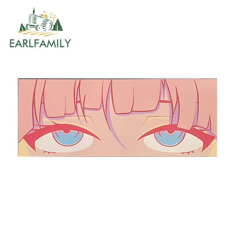 Earlfamily สติกเกอร์ ลายกราฟฟิตี้ Zero Two Eye กันน้ํา กันรอยขีดข่วน ขนาด 13 ซม. x 5.1 ซม. สําหรับตกแต่งรถยนต์