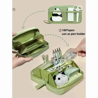 Ins ความจุขนาดใหญ่ปากกา Multi-functional "Volcano" กระเป๋าปากกาสํานักงานนักเรียนกระเป๋าเก็บเครื่องเขียน