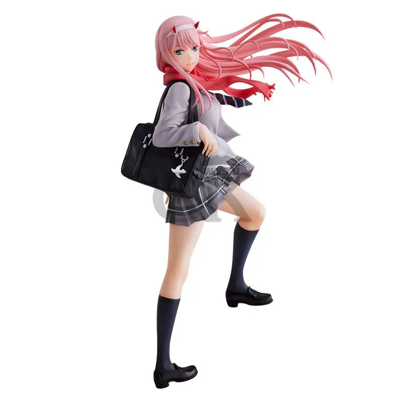 GK 21CM Anime DARLING in the FRANXX Figure ZERO TWO Anime Action Figures School Uniform Pleated Skirt Toys PVC Collectio