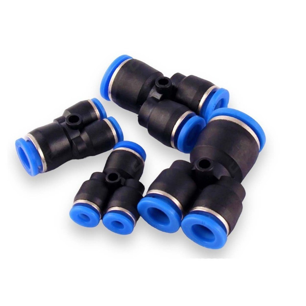 ข้อต่อ ข้อต่อลม 3 ทาง ตัววาย PY ขนาด 6  8  10  12  14 มม.