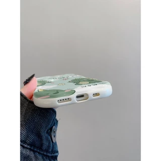 【ส่งจากไทย】จัดส่งภายใน 48 ชั่วโมง 3Dการ์ตูนไดโนเสาร์มีความสุข เคสสำหรับไอโฟน11 For iPhone 11 12 13Pro Max 7 8 Plus SE2