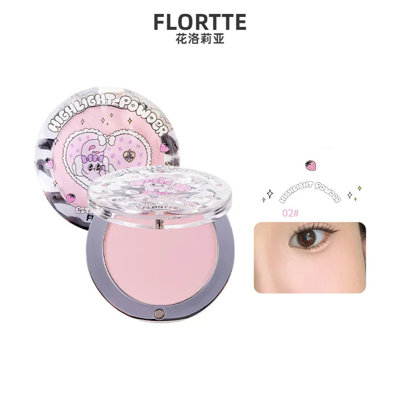 Flortte ไฮไลท์หน้า เนื้อแมตต์ สามมิติ สีเดียว สําหรับคอนทัวร์