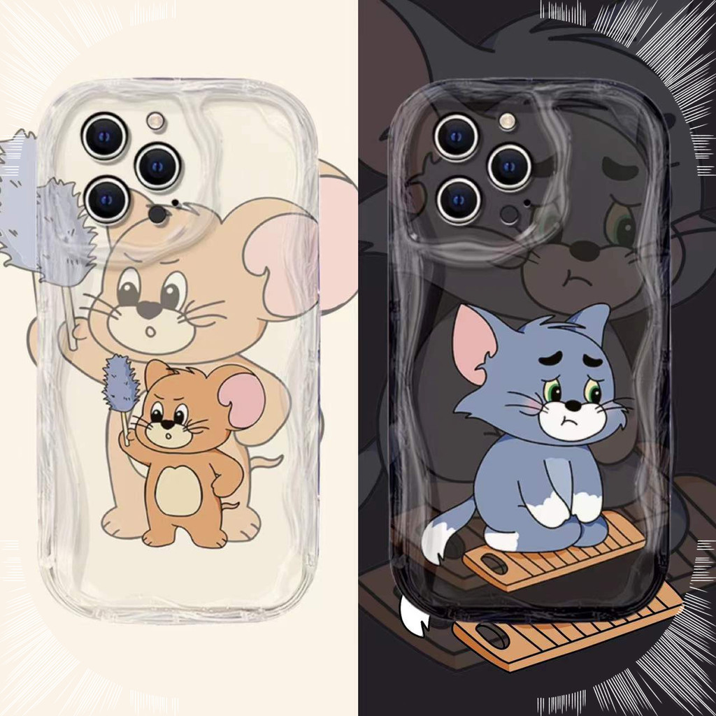Lucucase Tom Jerry Soft ซิลิโคนใสคู ่ Android Casing hp Samsung A02S M02S A03S A04 A04 A04E M04 F04 A10 M10 S M01S A11 A12 M12 F12 A13 LIE A14 A30 A20 M10S A21S A22 A23 A24 A25A31A315Fa32A33A34A50A30Sa51M40Sa515
